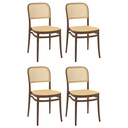 Ver imagem 1 de Kit 4 Cadeiras de Jantar Roma para Sala e Cozinha - Marrom