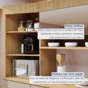 Ver imagem 6 de Cozinha Completa Modulada 3 Peças 4 Portas 3 Gavetas Torre Angular 100% MDF Realeza Premium Bege/Carvalho/Greige