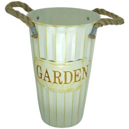 Vaso de Metal Elegante Design Sofisticado 15x25cm - 1