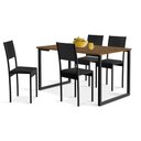 Ver imagem 1 de Conjunto de Mesa de Jantar com 4 Cadeiras Klm Store