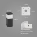 Ver imagem 2 de Poste Balizador Preto 20cm P/ Jardim Em Alumínio St2791
