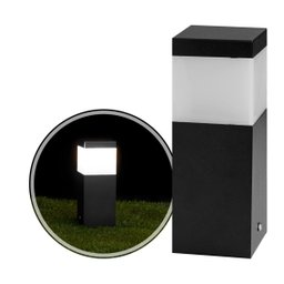 Poste Balizador Preto 20cm P/ Jardim Em Alumínio St2791 - 4