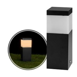 Poste Balizador Preto 20cm P/ Jardim Em Alumínio St2791 - 3