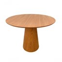 Ver imagem 1 de Mesa de Jantar Redonda Cone 100 Cm Freijó Cor Marrom