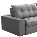 Ver imagem 5 de Sofá Retrátil Reclinável 3 Lugares 250cm Argon F05 Veludo Prata - Mpozenato