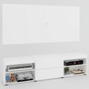 Ver imagem 6 de Rack com Painel para TV Até 60 Polegadas Roma 1 Porta 2 Prateleiras Branco - Panorama Móveis