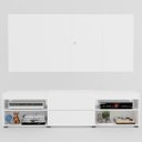 Ver imagem 7 de Rack com Painel para TV Até 60 Polegadas Roma 1 Porta 2 Prateleiras Branco - Panorama Móveis