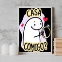 Ver imagem 2 de Quadro Pedido Casamento Casa Comigo? 45x34cm:Madeira preta