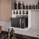 Ver imagem 1 de Suporte Suspenso Canea com Nicho Mdp/bp para Micro-ondas Branco G96 - Gran Belo