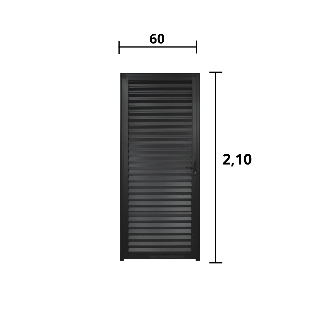 Porta Palheta Aluminio Preto 2.10 x 0.60 Lado Esquerdo - Hale - 4
