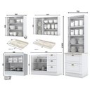 Ver imagem 4 de Cozinha Completa Americana 5 Peças Branco com Cristaleira - Móveis Henn