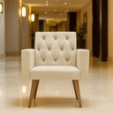 Ver mais imagens de 1 Poltrona Decorativa para Recepção Sala de Espera Consultório Thais Bege