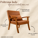 Ver imagem 5 de Kit 2 Poltronas Jade Tecido Corino para Sala de Estar Moderna Decorativa:marrom