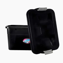 Jogo 3 Caixas Organizadora 30 Litros com Tampa e Trava Lateral - Uninjet - 9 Jogo 3 Caixas Organizadora 30 Litros com Tampa e Trava Lateral - Uninjet - 9