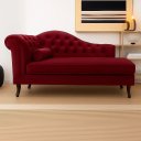 Ver imagem 1 de Recamier Divã Larissa 150cm Direito Suede:bordô/liso