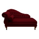 Ver imagem 2 de Recamier Divã Larissa 150cm Direito Suede:bordô/liso