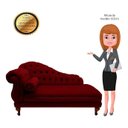 Ver imagem 5 de Recamier Divã Larissa 150cm Direito Suede:bordô/liso