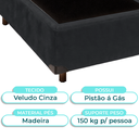 Ver imagem 2 de Cama Box Solteiro Cinza Nature 88x188