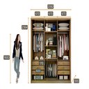 Ver imagem 5 de Guarda Roupa Arezzo 3 Portas 6 Gavetas 1 Espelho Cor:cumaru
