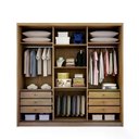 Ver imagem 2 de Guarda Roupa Arezzo 3 Portas 6 Gavetas 1 Espelho Cor:cumaru