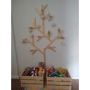Ver imagem 2 de Cabideiro Árvore de Parede Premium para Quarto Infantil Bebê Prateleira Vertical Nichos Suporte emm