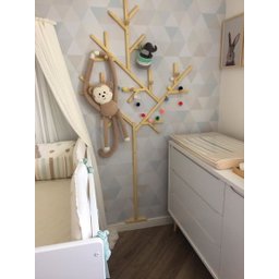Cabideiro Árvore de Parede Premium para Quarto Infantil Bebê Prateleira Vertical Nichos Suporte emm - 3 Cabideiro Árvore de Parede Premium para Quarto Infantil Bebê Prateleira Vertical Nichos Suporte emm - 3