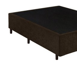 Base Box Casal Santo Box Suede Marrom 40x138x188 - 2
