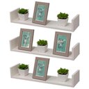 Ver imagem 1 de Kit 3 Prateleiras Nichos em U 60 X 15cm Branca Suporte Invisível