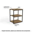 Ver imagem 2 de Mesa de Apoio Industrial 45 cm com 2 Prateleiras - Freijó/Preto