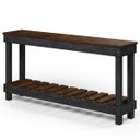 Ver imagem 1 de Aparador de Madeira com Prateleira Walnut Distressado
