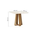 Ver imagem 4 de Conjunto Sala de Jantar Mesa Lisa 90cm com Tampo MDF e Vidro Canto Reto 4 Cadeiras Lily