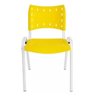 Cadeira Iso para Escola Escritório Comércio Amarela Base Branca - 2