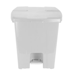 Lixeira Plástico Quadrado com Pedal de 30 Litros Branco - P30b - Jsn Cesto Plástico Quadrado com Ped