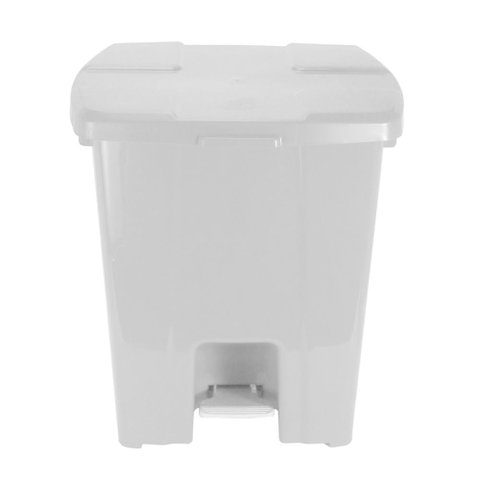 Lixeira Plástico Quadrado com Pedal de 30 Litros Branco - P30b - Jsn Cesto Plástico Quadrado com Ped