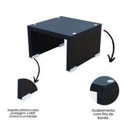 Base Comedouro Bebedouro Elevado Cachorro Pet Mdf:preto - 5