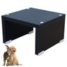 Base Comedouro Bebedouro Elevado Cachorro Pet Mdf:preto - 1