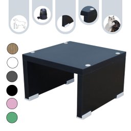 Base Comedouro Bebedouro Elevado Cachorro Pet Mdf:preto - 2