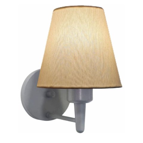 Arandela Parede Vivare Md-2004 Cinza Cúpula em Tecido - Bivolt Cinza-algodão-crú 127-220v