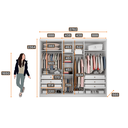 Ver imagem 5 de Guarda Roupa Casal 100% Mdf 6 Portas 6 Gavetas - Livorno-branco - Móveis Novo Horizonte