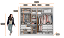 Ver imagem 5 de Guarda Roupa Casal 100% Mdf 6 Portas 6 Gavetas - Livorno-branco - Móveis Novo Horizonte