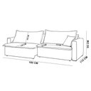 Ver imagem 2 de Sofá 3 Lugares Retrátil Reclinável para Sala de Estar 180cm Sumaya K01 Veludo Bege - Lyam Decor