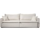 Ver imagem 1 de Sofá 3 Lugares Retrátil Reclinável para Sala de Estar 180cm Sumaya K01 Veludo Bege - Lyam Decor