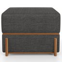 Ver imagem 6 de Kit 02 Puffs Decorativo Retangular para Sala de Estar Domus L02 Linho Cinza Escuro - Lyam Decor