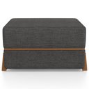 Ver imagem 3 de Kit 02 Puffs Decorativo Retangular para Sala de Estar Domus L02 Linho Cinza Escuro - Lyam Decor