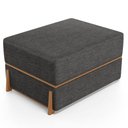 Ver imagem 7 de Kit 02 Puffs Decorativo Retangular para Sala de Estar Domus L02 Linho Cinza Escuro - Lyam Decor