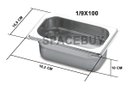 Ver imagem 2 de CONJ 3 CUBAS Gastronômicas Em INOX GN 1/9x100 mm 900 ML "SB"