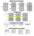 Ver imagem 3 de CONJ 3 CUBAS Gastronômicas Em INOX GN 1/9x100 mm 900 ML "SB"