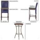 Ver imagem 2 de Mesa Bistro e 4 Banquetas Roma Marrom Corda Náutica 11 Trama Original