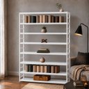 Ver imagem 1 de Estante Multiuso Organizador Livreiro Estilo Industrial 180x160 Branco Total