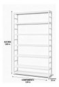 Ver imagem 4 de Estante Multiuso Organizador Livreiro Estilo Industrial 180x160 Branco Total